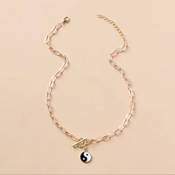 3/$30 NEW! Peace Yin and Yang Choker Necklace Boho Cute - Picture 3 of 4